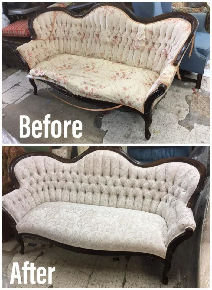 Professional upholstery services before and after Northern VA