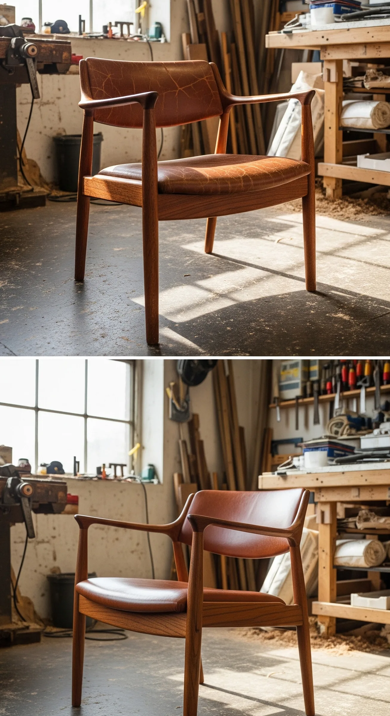 Dining chair seat and back upholstery example for Alexandria customers